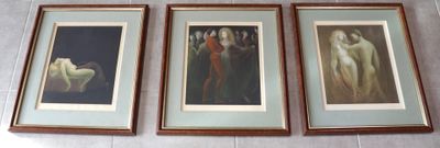 Leonor FINI (1907-1996) - lot de trois reproductions Le Bal …