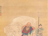une image d'un tableau représentant un homme et une femme assis sur un banc
