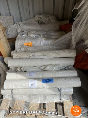 many rolls of toilet paper on the pallets