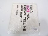 a plastic bag that has some type of paper on it
