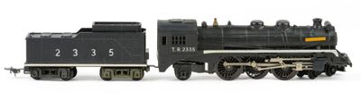 a toy train that is sitting on a white surface