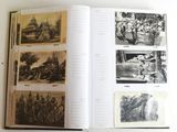 a book with pictures of people and buildings in it