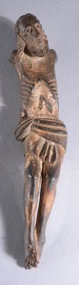 a statue of a man holding a bird on his back