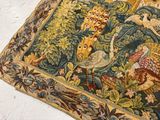 an image of a rug with owls and flowers on it
