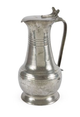 FALAISE Grand PICHET à vin en étain de forme balustre à long…