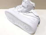 nike air force 1 high top sneaker in white with white soles
