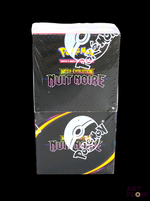 two boxes of pokemon trading cards on a black background