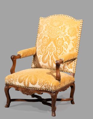 an image of a chair with a yellow and white upholstered upholstered upholstered uphol