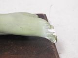 a close up of a piece of food on a table