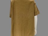 an image of a mannequin wearing a brown shirt and black pants
