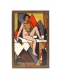 Léon JOUHAUD (1874-1950)
Portrait de femme cubiste
Email sur cuiv...