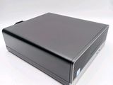 an image of a black computer case sitting on top of a white surface