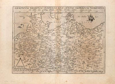 une vieille carte de l'Allemagne avec ses frontières en noir et blanc