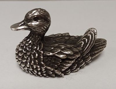 Canard argent, poinçon Minerve, 4 x 3 cm. - Photo 1