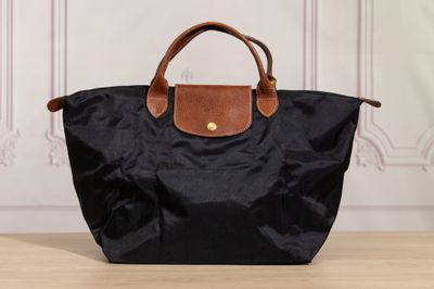 longchamp nylon tote bag - black