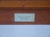 a picture of a wooden box with a label on it