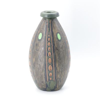 Charles CATTEAU (1880-1966) pour BOCH FRERES KERAMIS, Vase b…