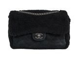 chanel black quilted lambskin flap bag