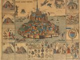 an old map of the city of saint - michel in the middle of the 19th century