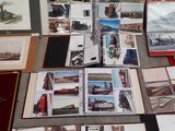 a lot of pictures that are on a table