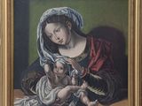 une image d'une peinture représentant une femme tenant un bébé