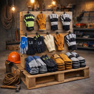 Palette de 1000 paires de gants, de travail, mélange de styl…