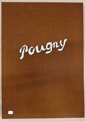 un tableau marron et blanc sur lequel est inscrit le mot « poggy »