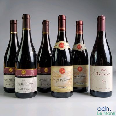 plusieurs bouteilles de vin sont alignées sur une table