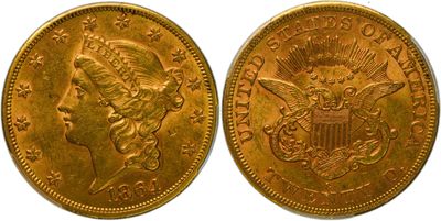 a gold coin with a woman ' s head and a crown on it