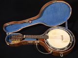 un banjo dans un étui sur fond noir