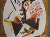 an old movie poster of a man with a knife in his hand