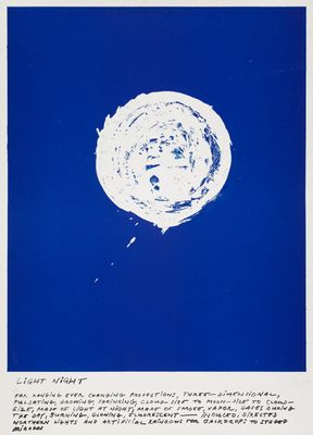 an image of a blue and white print with a white circle on it