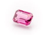 a pink tourmaline gems on a white background