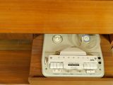 a radio that is sitting in a drawer on a table