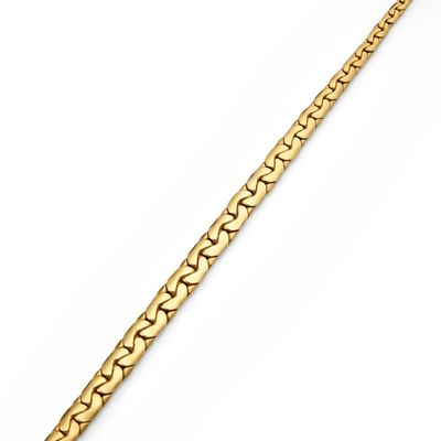un bracelet en or avec une chaîne qui ressemble à un serpent