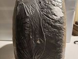 a bag of plastic wrap wrapped around a toilet seat