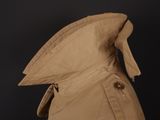an image of a brown coat with a hood on a mannequin head