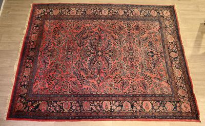 Tapis Hamadan (chaine et trame en coton, velours en laine), …
