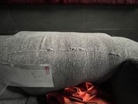 Canapé d'angle en tissu gris MALI (une assise abîmée à la co… (photo 5)
