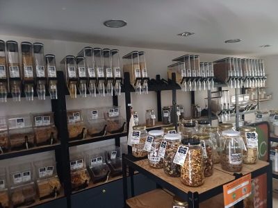 a store with many different types of food on the shelves