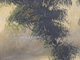 a painting of a tree in the middle of a field