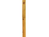 a wooden coat stand with three wooden balls on it