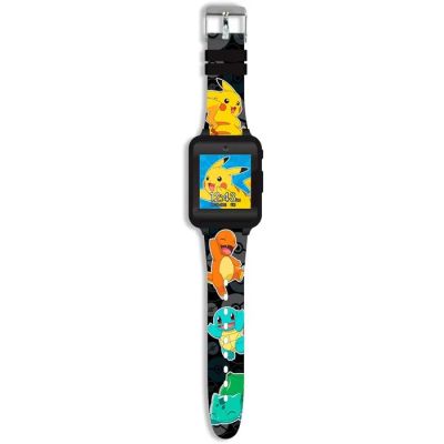 a close up of a wrist watch with pokemon characters on it