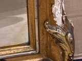 a mirror on the wall next to a door
