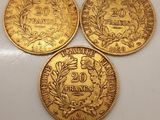 trois pièces d'or françaises du XXe siècle
