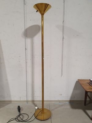 lampe sur pied en forme de trompette, en laiton plaqué, en laiton plaqué, en laiton plaqué, en laiton plaqué, en laiton plaqué, en laiton plaqué, en laiton plaqué, en laiton plaqué