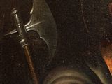an image of a painting of a man with a hat and a sword