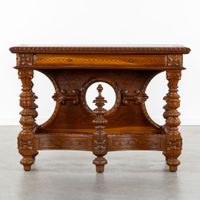 Console ou console murale, bois sculpté et marbre, style Ren… (photo 2)