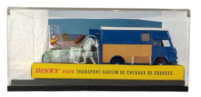 un camion miniature dans une boîte transparente
