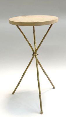 a close up of a small table on a white background